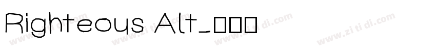 Righteous Alt字体转换